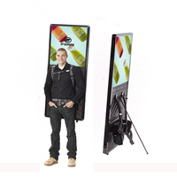 Équipement publicitaire portable pour sac à dos rectangulaire avec éclairage LED et boîte lumineuse LED pour utilisation mobile