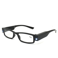 Lunettes de lecture LED simples en gros, lunettes presbyopes éclairées par LED, grossissement 180 %, éclairage, lunettes adaptées aux seniors