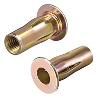 M8 pre-bulbed Shank baja karbon, warna Zinc-Plated kepala datar berulir mur sisipan Multi-Grip paku keling