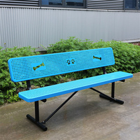 Mobilier d'extérieur design Longue banquette extérieure en métal pour l'extérieur du parc à chiens Banquette en acier pour jardin public Banc de patio Chaise