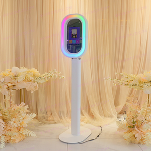 Kiosque photo portable ovale pour iPad, cabine photo Salsa pour iPad avec lumière LED RVB, cabine photo pour iPad personnalisable - Product Image 3