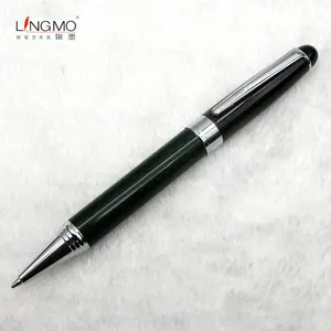 Shanghai Lingmo de fibra de carbono de lujo recuerdo bolígrafo logotipo OEM giro abierto bolígrafo