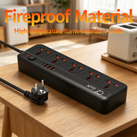 Multiprise de charge rapide GaN avec protection contre les surtensions, ports USB et prises universelles EU, US, UK, AU