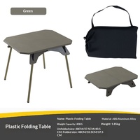 Table pliante en plastique pour l'extérieur, hauteur réglable, légère, portable, pour le camping, le pique-nique, le barbecue, pour meubles d'extérieur