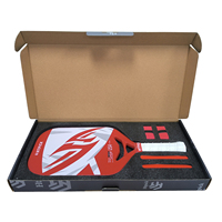 Pagaie Pickleball Fibre Carbone T700 Thermoformée Gen 3 PP Noyau HEX Léger Dur Sans Bord Set