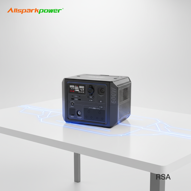 600W 1200W Peak Portable Generator Solar Panel Lithium Ion Battery Pure Sine Wave Inverter for Outdoor Emergency Use Camping