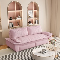 Canapé-lit convertible 3-en-1 en velours durable, 73,2 pouces, taille Queen, avec causeuse escamotable et coussins amovibles, idéal pour appartement et hôtel