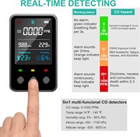 2025 qualité de l'air Monitot détecteur de monoxyde de carbone détecteur de température analyseurs de gaz Mini moniteur d'humidité pour le camping en plein air