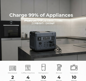 OUKITEL 2400W 2048Wh แหล่งจ่ายไฟฉุกเฉินแบบเงียบ แบตเตอรี่ LiFePO4 สำหรับสำรองไฟบ้าน พร้อมระบบควบคุมผ่านแอปพลิเคชัน ชาร์จเร็ว - Product Image 3