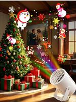 Projecteur de flocons de neige de Noël Salange pour l'extérieur, lumière colorée pour la décoration de la maison, lumière de fête pour les fêtes