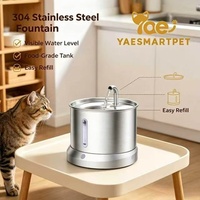 Fontaine à eau intelligente pour animaux de compagnie, silencieuse (25 dB), 2,5 L, mode capteur IR dissimulé, multi-filtres, rappel de niveau d'eau faible par lumière rouge