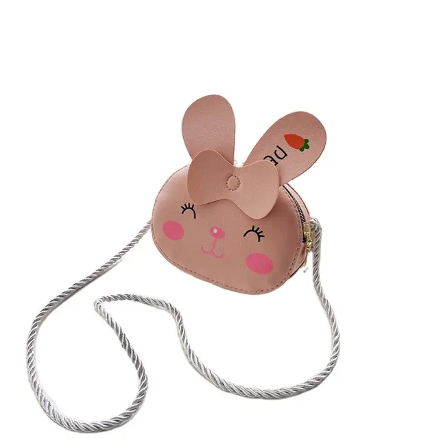 Mini Cute PU Leather Animal Print Kindergarten Baby Coin Purse Cartoon Mini Children Shoulder Messenger Bags satchel bag