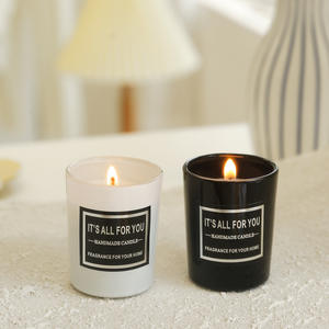 サンダルウッドを贈るギフト用のカスタムインの香りのキャンドルハイエンド大豆ワックスガラス - Product Image 2