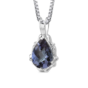 SKA 925 Sterling Silver Vintage Marquise Cut <strong>Alexandrite</strong> Jewelry <strong>Necklaces</strong> - Product Image 4