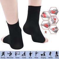 Manchon de compression élastique pour cheville, à bout ouvert, en Spandex/Nylon, unisexe, pour la récupération, les blessures et les douleurs articulaires, 20-30 mmHg
