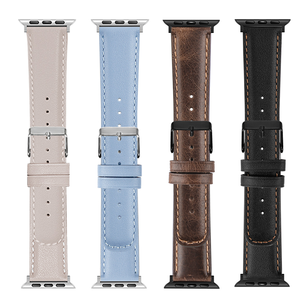 RYB Premium Genuine Leather Watch Strap Breathable, Fashionable & Luxurious for Apple Watch