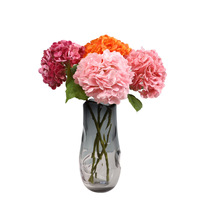 Vraie touche de haute qualité tige unique grande artificielle souple latex hortensia fleurs fausse fleur hortensia mariage fleurs décor