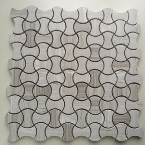 Mosaico de mármol del hogar del fondo de la pared del cuarto de baño del <span class=keywords><strong>hotel</strong></span> de las baldosas del chalet de lujo de Brown - Product Image 3