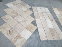SHIHUI vente en gros motif français poli travertin pavé Henan carreaux de marbre naturel couleur café moderne intérieur extérieur utilisation de l'hôtel