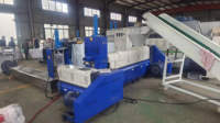 Granulateur de recyclage plastique à vis simple, type compacteur, refroidissement par eau, machine de pelletisation de fils pour films PE PP