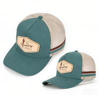 Gorras de camionero de algodón unisex de alta calidad al por mayor, con parche bordado personalizado y visera curva, gorras de béisbol de malla.