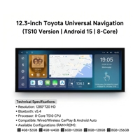 Reproductor de DVD para Auto Android 15 de 12.3 Pulgadas al por Mayor, Radio Android con Pantalla Táctil, Navegación GPS, Carplay, para Toyota Land Cruiser 2016-2022