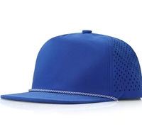Gorra de Béisbol Personalizada al por Mayor, 5 Paneles, 100% Poliéster, Impermeable, con Patrones de Letras y Puntos, Unisex, para Deportes al Aire Libre, con Cierre de Cuerda