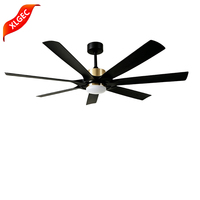 Ventilateur de plafond LED décoratif moderne de 60 pouces avec lumière, télécommande, moteur DC silencieux, intensité variable, 6 vitesses pour cuisine