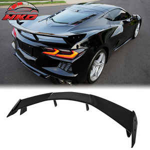 Convient pour Chevrolet Corvette C8 Stingray 2020-2026 Aileron de coffre style High Wing Noir brillant - Product Image 1