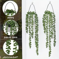 Plantes artificielles vertes pour la décoration intérieure, succulentes, fausses plantes, verdure artificielle, lianes en plastique à suspendre au plafond, mariage