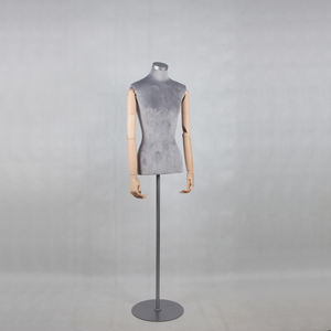 Manichini Femminili in Velluto Grigio all'Ingrosso per Esporre Abbigliamento Donna, Busto Manichino - Product Image 3