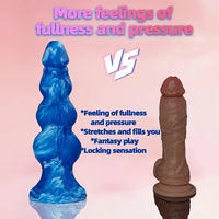 Dildo monstre en silicone pour femmes, 14~22cm, jouet anal souple pour adultes, plug anal à succion, jouet de massage féminin