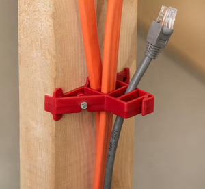 Clip de <span class=keywords><strong>Cable</strong></span> rojo, instantánea de <span class=keywords><strong>pared</strong></span>, grapa de <span class=keywords><strong>Cable</strong></span> múltiple, apiladores de cables eléctricos de plástico, guía de cableado de bajo voltaje, clavos protectores de pernos - Product Image 3