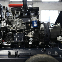 Compresseur d'air diesel portable 185 CFM 116 PSI 7 bars, alimenté par un moteur Cummins, commande mécanique, pour la construction