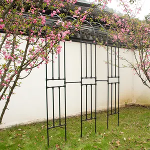 DIY Titan Arbor Lengkung Taman Logam Setengah Lengkung Luar Ruangan untuk Memanjat Tanaman Bunga