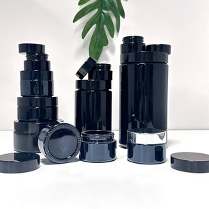Bouteille en verre violet UV 30ml 60ml, pot en verre noir bleu avec bouchon à vis à large ouverture et capuchon en plastique, pot en verre pour protection de crème - Product Image 4