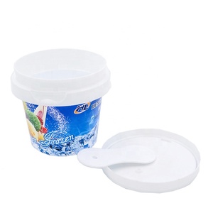 Cubo <span class=keywords><strong>para</strong></span> Helado de PP <span class=keywords><strong>con</strong></span> <span class=keywords><strong>Tapa</strong></span> y Cuchara, Logotipo Personalizado IML, Contenedor Seguro <span class=keywords><strong>para</strong></span> Alimentos de 125 ml, Duradero y Congelable - Product Image 2