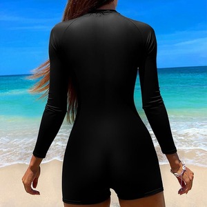 Traje de Baño de Una Pieza para Mujer, Manga Larga, Push-Up, Sexy, para Playa, con Bloques de Color, 2026 - Product Image 2