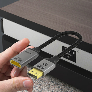 Câble adaptateur Dp vers <span class=keywords><strong>hdmi</strong></span> de <span class=keywords><strong>haute</strong></span> <span class=keywords><strong>qualité</strong></span> 8K60hz Displayport vers câble <span class=keywords><strong>hdmi</strong></span> mâle à femelle cuivre sans oxygène pour ordinateur portable - Product Image 3