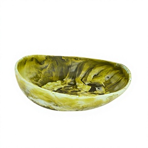 Bol en résine Velanique Nova, bol de service artisanal en époxy de qualité supérieure avec finition artistique contemporaine pour un style de maison luxueux - Product Image 1
