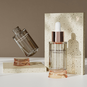 Sang trọng dày tường chăm sóc da bao bì Serum chai 30ml rõ ràng nhựa PETG huyết thanh Lotion chai với ống nhỏ giọt - Product Image 4