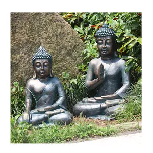 Figura de Buda de resina grande para decoración de jardín