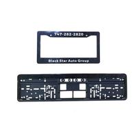 Accessoires d'extérieur de voiture imprimés personnalisés Couvre-plaque d'immatriculation de voiture européenne en plastique Support de plaque d'immatriculation Cadre de plaque d'immatriculation