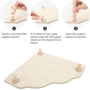 Plateforme en bois pour hamsters nains syriens, gerbilles, souris, <span class=keywords><strong>degus</strong></span> ou autres petits animaux - Product Image 2