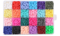 6mm plat entretoise Femme perles à la main polymère argile bricolage breloques coloré acrylique plastique Lucite bijoux faisant des Kits bricolage accessoires