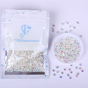 Ensemble de strass en verre holographique AB pour nail art, vente en gros VC, SS3-SS30, décoration en cristal, utilisé pour les étuis de téléphone en cristal - Product Image 2