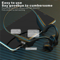 Casque à conduction osseuse personnalisé U9, prise en charge de la mémoire 8 Go, mode Bluetooth et MP3, étanche IPX7, pour le sport en plein air et le cyclisme