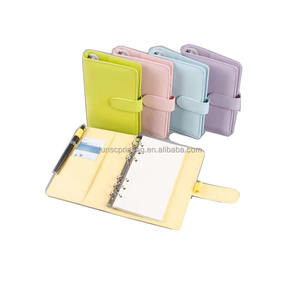 Impresión UV personalizada A5 A6 carpeta de anillas <span class=keywords><strong>pegatinas</strong></span> de cuero vegano dinero bolsillo presupuesto 5 asignatura escuela diario cuaderno planificador - Product Image 2