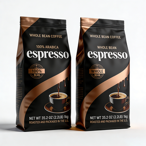 Sacchetti in Plastica con Soffietto Laterale per Caffè, Confezione Personalizzata da 340g, Busta per Caffè con Fondo Piatto - Product Image 5