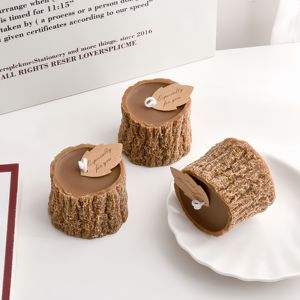 Hogar <span class=keywords><strong>Interior</strong></span> bosque estilo árbol tocón vela perfumada recuerdo de boda caja de regalo hecho a mano Cera vegetal Natural para decoración del hogar - Product Image 3